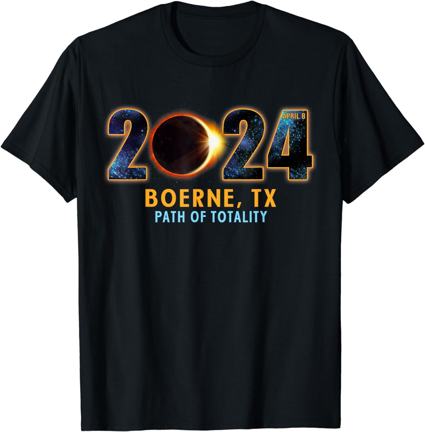 Boerne Texas Total Solar Eclipse 2024 TShirt