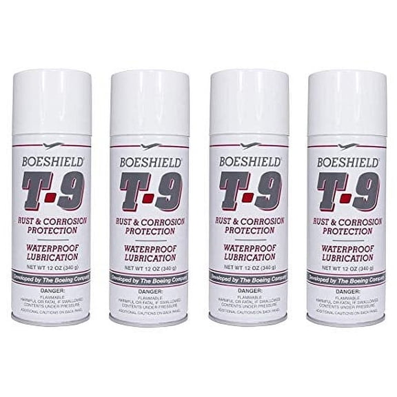 Boeshield T-9 Rust & Corrosion Protection/Inhibitor and Waterproof Lubrication, 12 oz. (4 Pack)