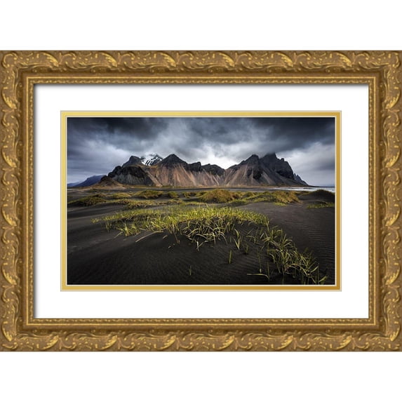 Bogaerts, Sus 14x10 Gold Ornate Wood Framed with Double Matting Museum Art Print Titled - Stokksnes