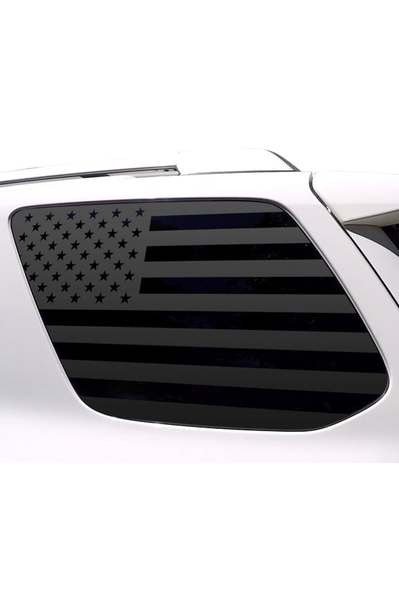 Precut Quarter Window American Flags Vinyl Decal Stickers Compatible with Toyota 4Runner 2010-2021, Matte Black