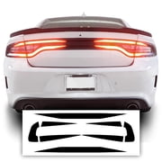 Bogar Tech Designs Tail Light Race Track Bat Vinyl Overlay Decal Cover Compatible with Dodge Charger 2015-2021 - Gloss Black