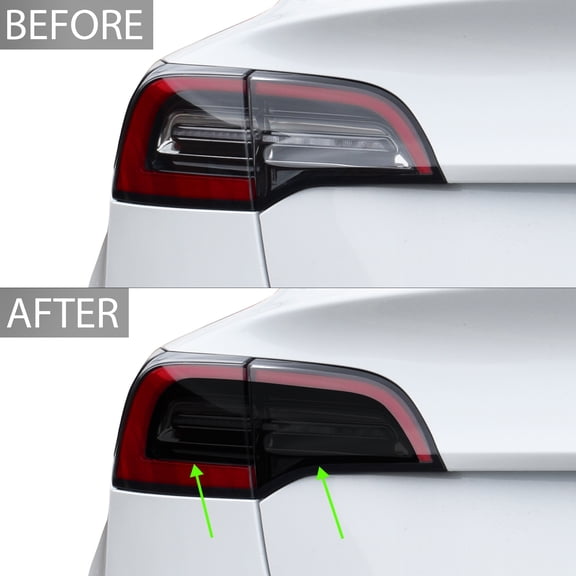 Bogar Tech Designs Tail Light Tint Kit Compatible with and Fits Tesla Model 3, Dark Smoke