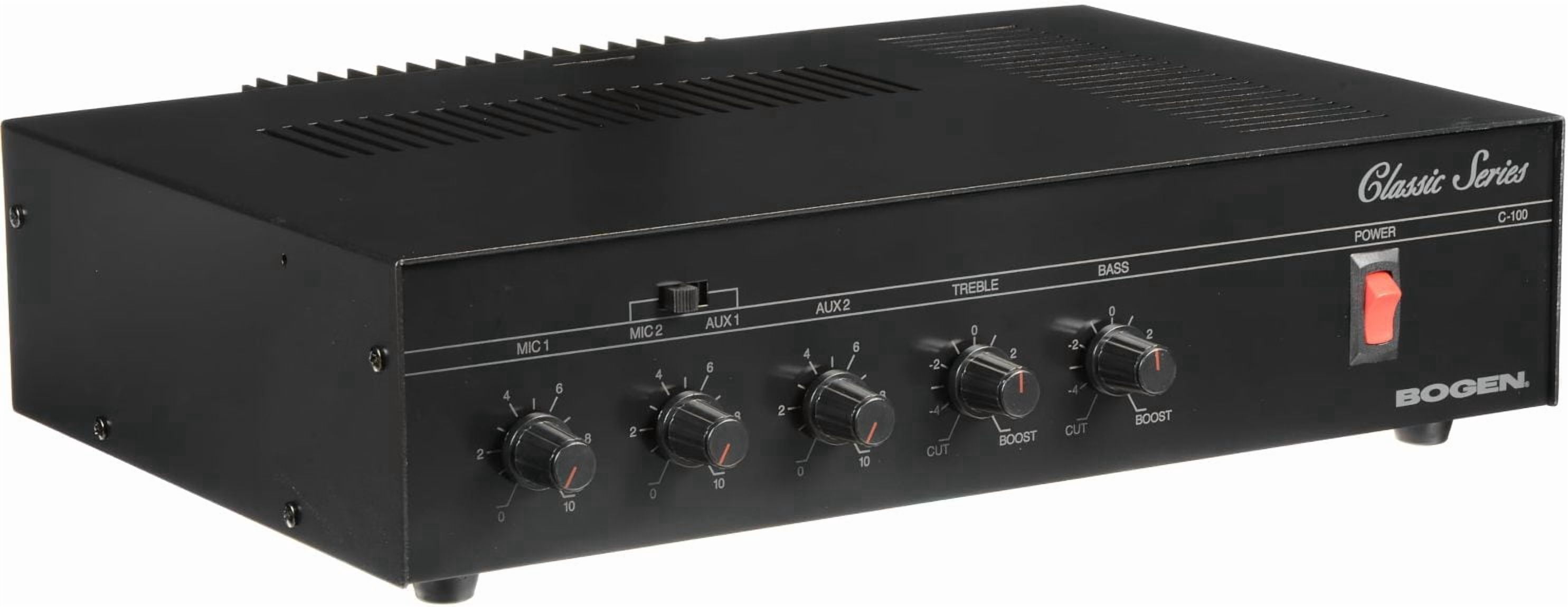 Bogen C100 Public Address Mixer Amplifier, 100 Watts, 4 Input Mixer Amp ...
