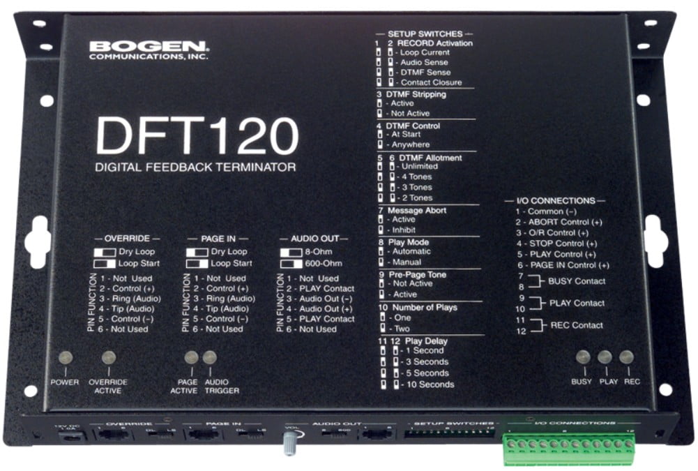 Bogen DFT120 Digital Feedback Termination, Stacks Up to 16 Messages for ...
