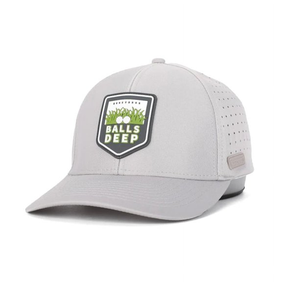 Bogey Bros Golf Balls Deep Performance Fitted Hat Small/Medium Gray Small/Medium