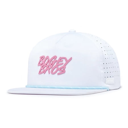 Bogey Bros Golf Da 90's Flat Bill Snapback Hat White