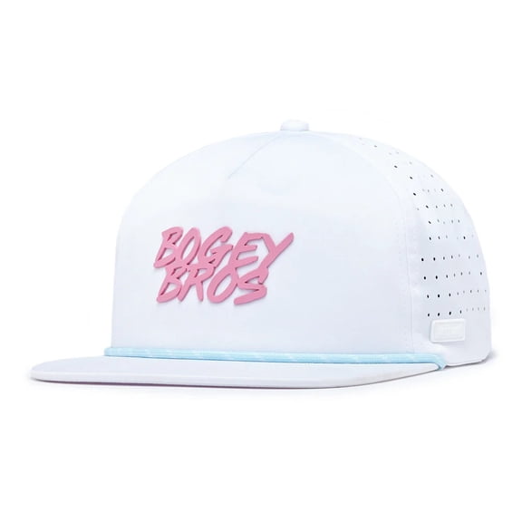 Bogey Bros Golf Da 90's Flat Bill Snapback Hat White