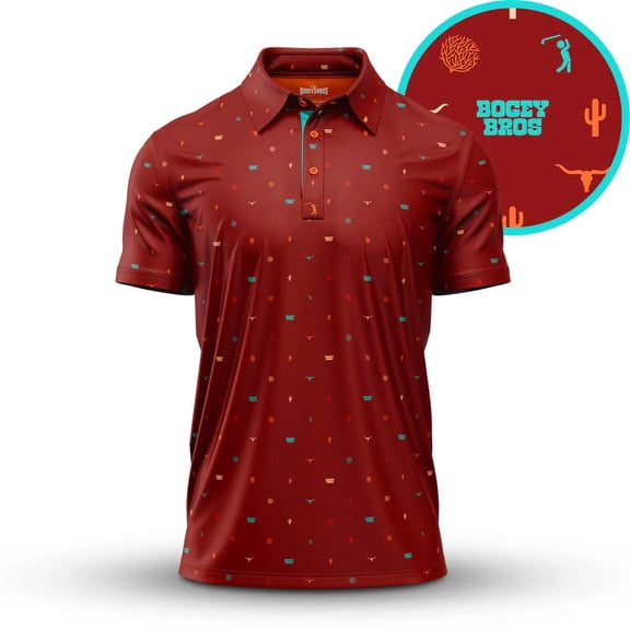 Bogey Bros Golf Desert Polo Brown Medium