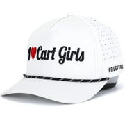 Bogey Bros Golf I Heart Cart Girls Performance Rope Hat White