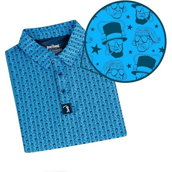 Bogey Bros Golf Mens Mt. Crushmore Polo XXL Mt. Crushmore XXL