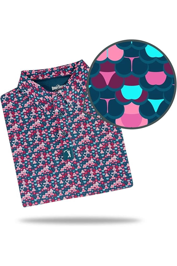 Men's 4 Way Stretch Short Sleeve Golf Polo Shirt