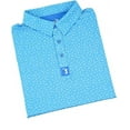 thumbnail image 1 of Bogey Bros Men's 4 Way Stretch Short Sleeve Golf Polo Shirt (Small, Bitty Bombs), 1 of 4