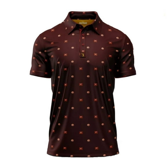 Bogey Bros Men's 4 Way Stretch Short Sleeve Golf Polo Shirt (Medium, Mulli)