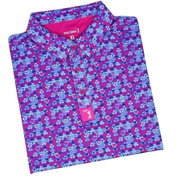Bogey Bros Men's 4 Way Stretch Short Sleeve Golf Polo Shirt