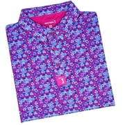 Bogey Bros Mens 4 Way Stretch Short Sleeve Golf Polo Shirt (X-Large, Whale Tail)