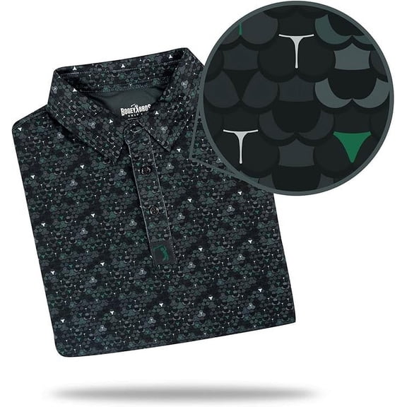 Bogey Bros Men's 4 Way Stretch Short Sleeve Golf Polo Shirt
