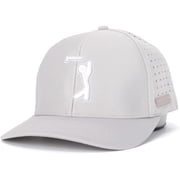 Bogey Bros Mens Golf Bogeyman Performance Stretch Fitted Hat Bogeyman Light Grey, Small/Medium