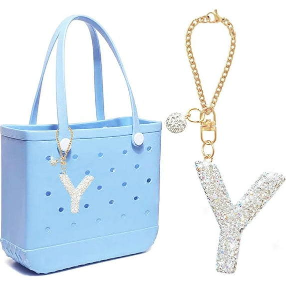 Bogg Bag Accessories,Bogg Bag Charms Keychain for Women Girls,Letter Charms for Beach Bitty Bogg Handbags Tote Bags