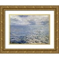 thumbnail image 1 of Boggio, Emilio 18x14 Gold Ornate Wood Framed with Double Matting Museum Art Print Titled - A Study of Sun On The Sea, 1 of 4