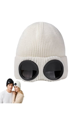 Boggle Goggles Hat, Double-Layer Thermal Fleece Design, Integrated Visor and Helmet Design, Foldable and Flexible to Wear, Highly Elastic and Machine-Washable, Suitable for Outdoor Use