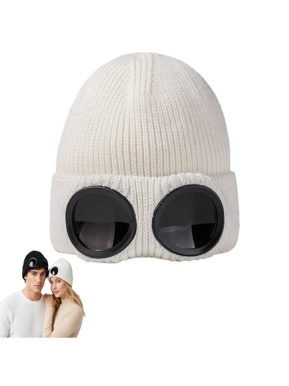 Boggle Goggles Hat, Double-Layer Thermal Fleece Design, Integrated Visor and Helmet Design, Foldable and Flexible to Wear, Highly Elastic and Machine-Washable, Suitable for Outdoor Use