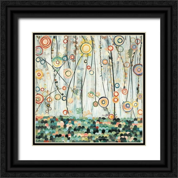 Boggs, Candra 26x26 Black Ornate Wood Framed with Double Matting Museum Art Print Titled - Blooming Meadow