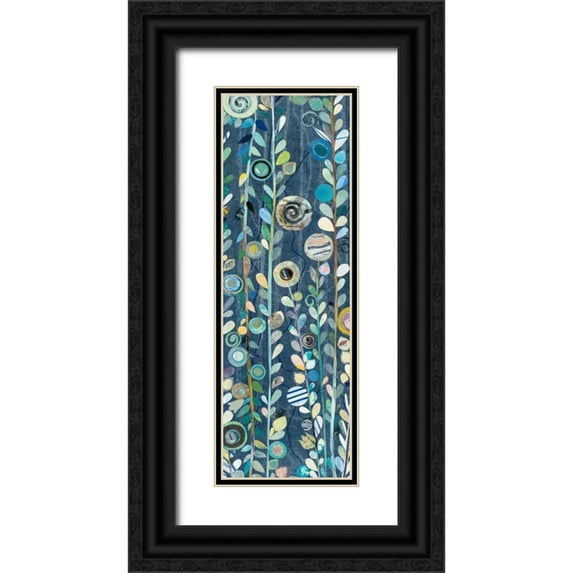 Boggs, Candra 7x14 Black Ornate Wood Framed with Double Matting Museum Art Print Titled - Navy Blue Sky II