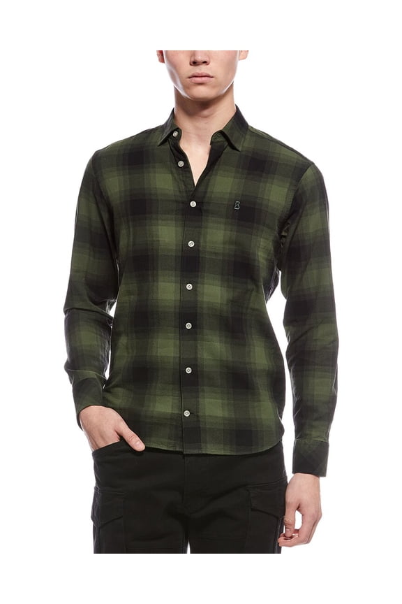 mens  Timi Flannel Shirt, s, Green