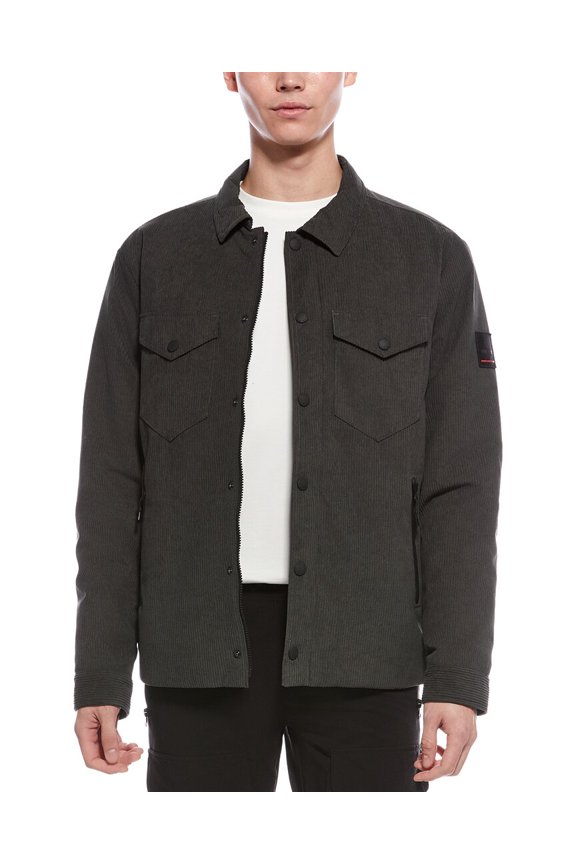 mens Zadok Ribbed Coat, 44, Gray