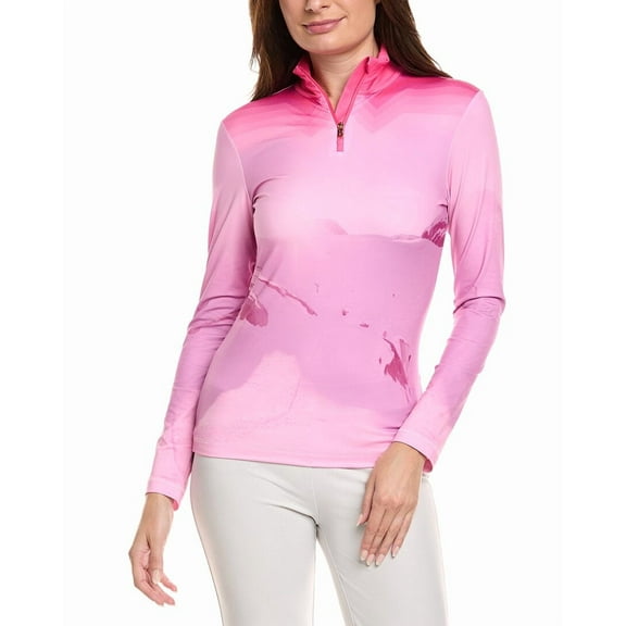Bogner womens  Beline2 1/4-Zip Pullover, 10, Pink