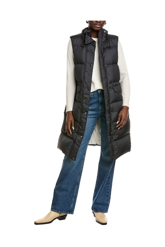 womens Billi Down Vest, 10, Black