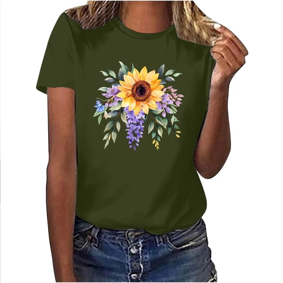 Bogo Blouses For Women 2025 Womens Summer Tops Casual Puff Sleeve Blouses For Women Business Casual Short Sleeve T Shirts For Women Cotton Soft