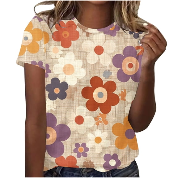 Blouses For Women 2026 Womens Summer Tops Short Sleeve Casual Business Casual Blouses For Women T Shirts For Women Loose Fit Graphic Tees