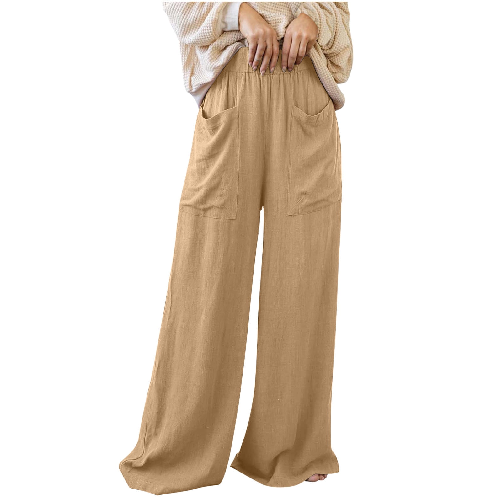 Bogo Cotton Linen Pants Women Summer Baggy Women'S Pants Cute Khaki ...