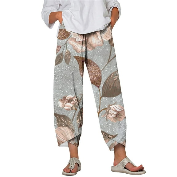 Bogo Cotton Linen Pants Women Wide Leg Capris Women'S Pants Jeans Flare Pants For Women Pattern Sweatpants Women Baggy Wide Leg 3 Pack Womens Black Trousers Plus Size