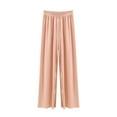 thumbnail image 1 of Bogo Cotton Linen Pants Women Xxl Baggy Women'S Dress Pants Petite Elastic Waist Gray Pants For Women Dressy Casual Plus Black Baggy Sweatpants Women Y2K Womens Pleated Straight Leg Trousers, 1 of 3