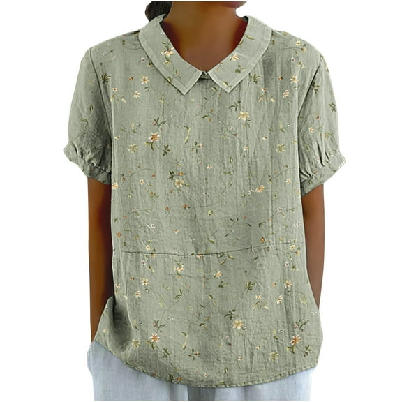 Crop Tops For Women Trendy Summer Womens Summer Tops Short Sleeve Shirts Plus Size Blouses For Women 3X 3/4 Sleeve T Shirts For Women V Neck