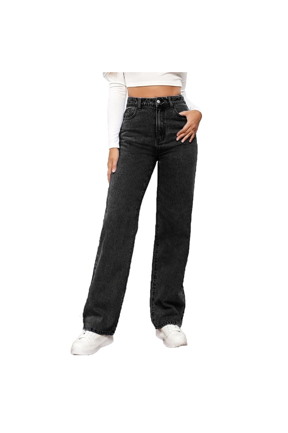 Cute Jeans For Women Baggy Women'S Wide Leg Pants Petite Length Black Pants For Women Work Casual Petite Short Trousers Pants For Women Petite Slim