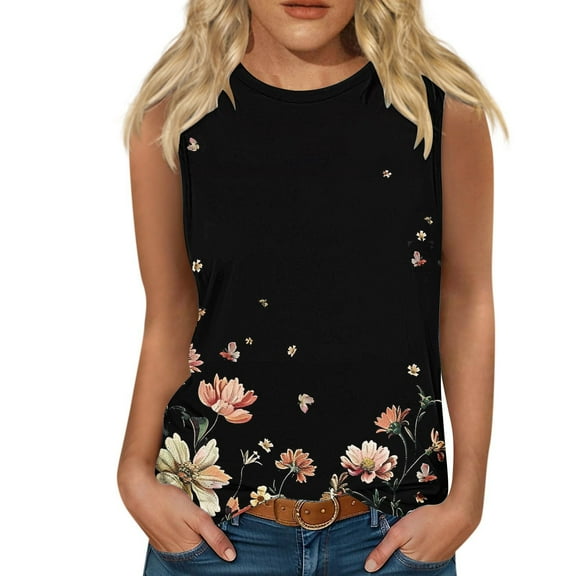 Cute Summer Tops For Women Plus Size White Tank Top Women Cotton Plus Size Tunic Tops For Women 3X T-Shirts For Women Graphic Tees Funny