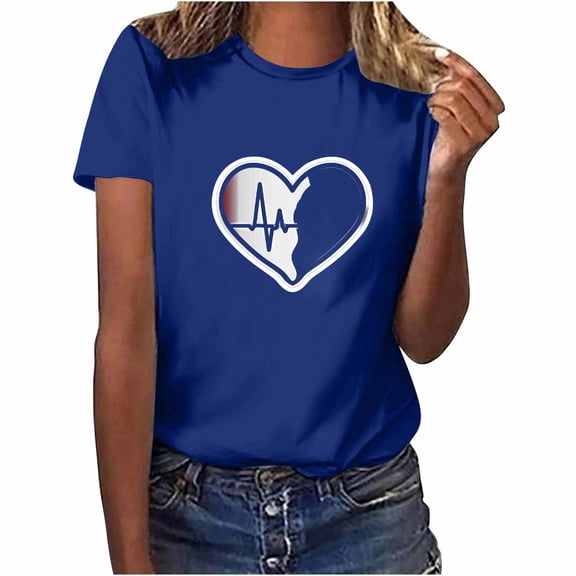 Bogo Cute Summer Tops For Women Plus Size Womens Tops Casual Short Sleeve Casual Blouses For Women Trendy Soft Cotton V Neck T Shirts Women