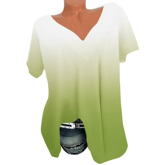 Bogo Cute Summer Tops For Women Trendy Womens Tops Dressy Casual Blouses For Women Dressy Casual V Neck T Shirts For Women Pack Cotton