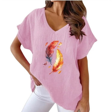 Bogo Cute Summer Tops For Women Y2K Womens Short Sleeve Tops Tight Fitted Womens Blouses Dressy Casual Short Sleeve V Neck Sleep T Shirts For Women Soft Cotton