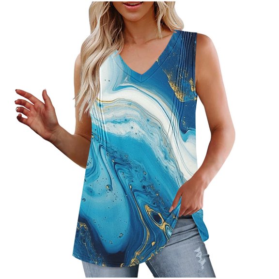 Bogo Cute Summer Tops For Women Petite Cotton Tank Tops For Women Loose Tunic Length Summer Tops For Women 2025 Vacation T Shirts For Women Graphic Trendy