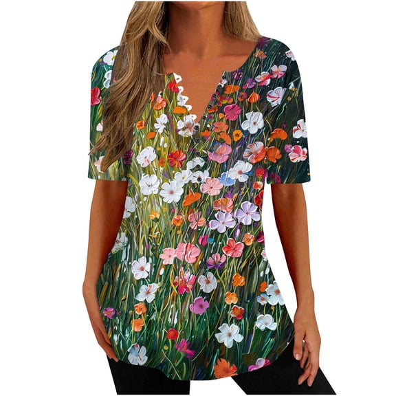 Bogo Cute Summer Vacation Tops For Women Womens Black Tops Dressy Casual Womens Blouses Short Sleeve Tunic Funny T Shirts For Women Adult Humor