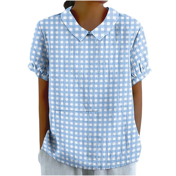 Cute Summer Vacation Tops For Women Womens Short Sleeve Tops Tight Fitted Womens Blouses For Work Professional Cotton Soft Cotton V Neck T Shirts Women