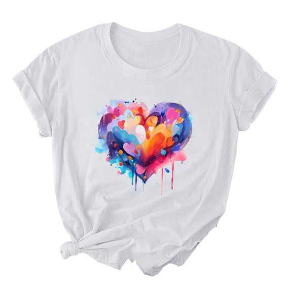 Bogo Cute Tank Tops For Women Vacation Womens Tank Tops Dressy Casual Loose Fit Womens Blouses Short Sleeve Cool T Shirts For Women Graphic Vintage