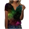 thumbnail image 1 of Bogo Cute Vacation Tops For Young Women Womens Plus Size Tops Dressy Casual Orange Casual Blouses For Women 3/4 Sleeve Cute T Shirts For Women Graphic, 1 of 5