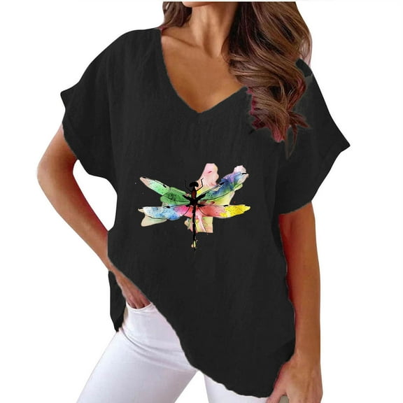 Cute White Vacation Tops For Women Womens Summer Tops Casual Blouses For Women Dressy Casual Long Sleeve T Shirts For Women V Neck Cotton