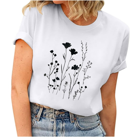 Bogo Cute White Vacation Tops For Women Womens Tops Dressy Womens Business Blouses For Work Professional Cute Oversized T Shirts For Women Gym