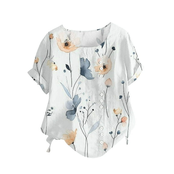 Bogo Cute Xs Tops For Vacation For Women Womens Tops Casual Short Sleeve Womens Blouses For Work Professional V Neck T Shirts For Women Cotton